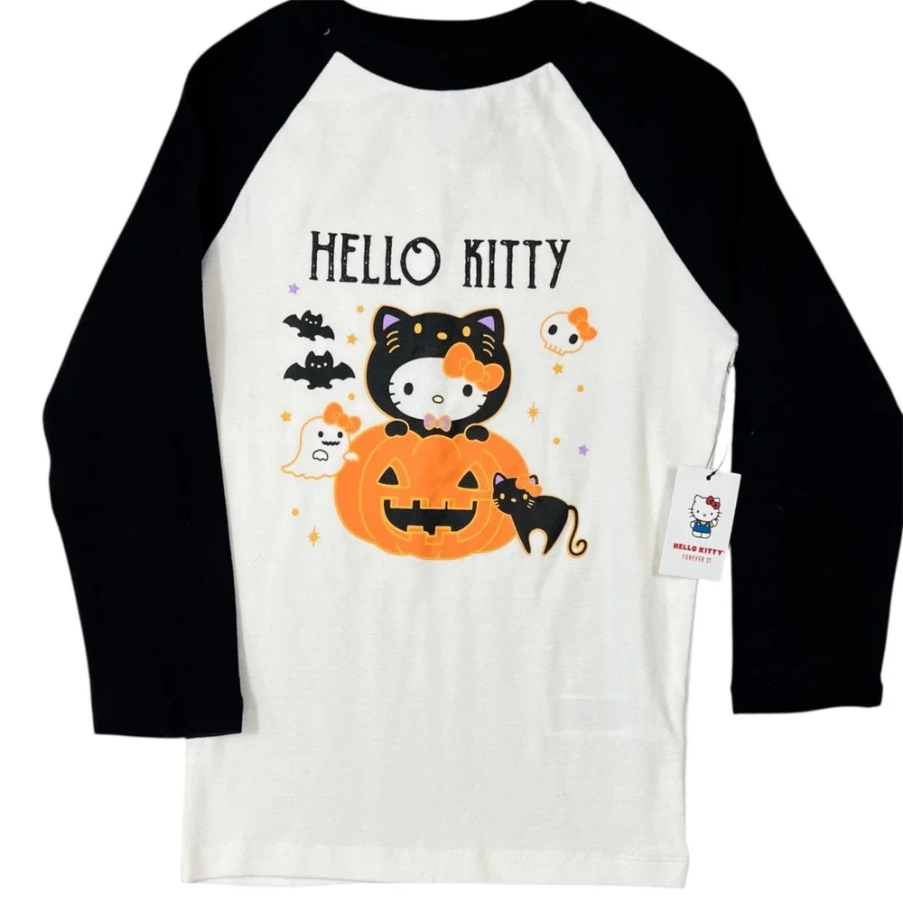 FOREVER 21 Hello Kitty  T-Shirt Juniors Small Halloween‎ New With Tags
